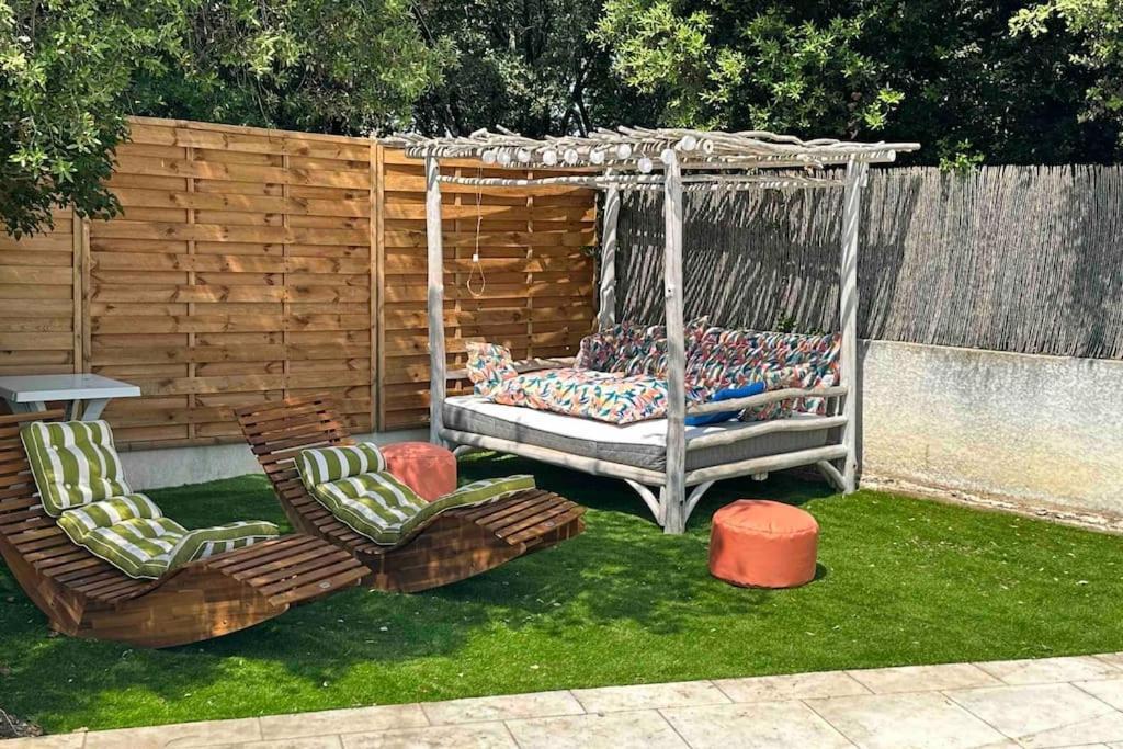 Sussargues Appart Independent Garden Pool & Spa מראה חיצוני תמונה